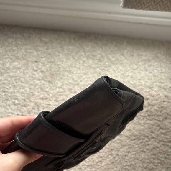 BALENCIAGA Leather Pouch Moto Flap Clutch Bag Small - Picture 11 of 15